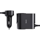 Kép 2/9 - Baseus High Efficiency Pro 1-for-2 autós töltő és szivargyújtó, 30W (fekete)