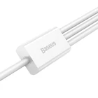 Kép 4/8 - Kabel szybkiego ładowania  Baseus Superior Data USB do M+L+C 3.5A 0.5M(White)