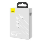 Kép 7/8 - Kabel szybkiego ładowania  Baseus Superior Data USB do M+L+C 3.5A 0.5M(White)