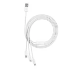 Kép 6/8 - Kabel szybkiego ładowania  Baseus Superior Data USB do M+L+C 3.5A 0.5M(White)