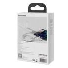 Kép 8/8 - Kabel szybkiego ładowania  Baseus Superior Data USB do M+L+C 3.5A 0.5M(White)