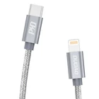 Kép 2/3 - USB-C kábel a Lightning Dudao L5Pro PD 45W-hoz, 1 m (szürke)
