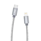 Kép 1/3 - USB-C kábel a Lightning Dudao L5Pro PD 45W-hoz, 1 m (szürke)