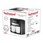 Kép 2/2 - Techwood 2 csésze csepegtető kávéfőző (fekete)