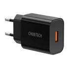 Kép 2/3 - Wall Charger Choetech 18W USB-A (black)
