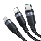Kép 3/4 - Kabel USB Joyroom S-1T3018A18 3w1 / 3,5A / 0,3m (czarny)