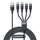 Kép 1/4 - Kabel USB Joyroom S-1T4018A18, 4 w 1, 3.5A/Kabel 1,2m (czarny)