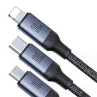 Kép 3/3 - Kabel Speedy USB Joyroom SA21-2T3, 6 w 1/ 100W/ Kabel 1,5m (czarny)