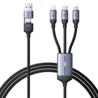 Kép 1/3 - Kabel Speedy USB Joyroom SA21-2T3, 6 w 1/ 100W/ Kabel 1,5m (czarny)