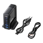 Kép 2/2 - Ładowarka sieciowa Toocki 3xUSB-C + 2xUSB, GaN 140W (czarna)