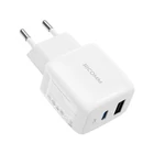 Kép 1/3 - Ładowarka sieciowa 25W PD Ricomm RC252 EU, 1xUSB-A, 1xUSB-C + kabel USB-C 2.1m