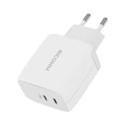 Kép 2/4 - Wall Charger 65W GaN Ricomm RC652 EU, 2xUSB-C + 2.1m USB-C Cable