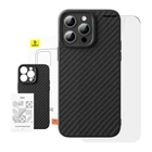 Kép 1/6 - Baseus Synthetic Fiber Series telefontok iPhone 15 Pro + edzett üvegfólia