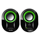 Kép 1/4 - Speakers SVEN 290, 5W USB  (black-green)