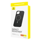 Kép 3/4 - Baseus Fauxther Series mágneses telefontok iPhone 15 Plus (fekete)