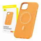 Kép 1/4 - Mágneses telefonok iPhone 15 Plus Baseus Fauxther sorozathoz (Orange)