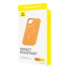 Kép 3/4 - Baseus Fauxther Series Mágneses telefontok iPhone 15 (narancssárga)