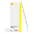 Kép 1/4 - Baseus Smooth Writing Series aktív stylus, vezeték nélküli és vezetékes töltéssel (fehér)