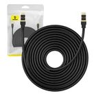 Kép 1/9 - Baseus Hálózati kábel Cat.8, Ethernet RJ45, 40 Gbps, 15m (fekete)