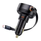 Kép 2/9 - Baseus Enjoyment Pro USB-C autós töltő kábellel, 60 W (fekete)