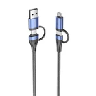 Kép 4/4 - Cable 4in1 USB 2.0 Vention CTLLH 2m (black)