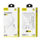 Kép 3/3 - Foneng EU35 12W 2x USB fali töltő + USB-Lightning 2.4A kábel (fehér)