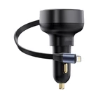 Kép 6/9 - Baseus Enjoyment Pro autós töltő USB-C - Lightning kábellel, 55W (fekete)