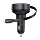 Kép 2/9 - Baseus Enjoyment Pro autós töltő USB-C - Lightning kábellel, 55W (fekete)