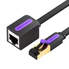 Kép 2/2 - Lapos hálózati kábel hosszabbító CAT7 Vention ICBBD RJ45 Ethernet 10Gbps 0.5m fekete