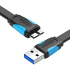 Kép 2/2 - Flat USB 3.0 A to Micro-B cable Vention VAS-A12-B050 0.5m Black