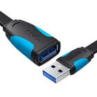 Kép 2/3 - Flat USB 3.0 extender Vention VAS-A13-B100 1m Black