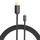 Kép 1/4 - HDMI-D Male to HDMI-A Male 4K HD Cable 1.5m Vention AGIBG (Black)