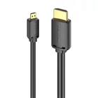 Kép 2/4 - HDMI-D Male to HDMI-A Male Cable Vention AGIBI 3m, 4K 60Hz (Black)
