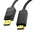 Kép 2/6 - DisplayPort 1.2 to HDMI 1.4 Cable Vention HAGBI 3m, 4K 30Hz (Black)