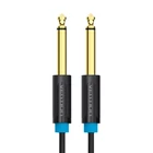 Kép 2/3 - Audio Cable TS 6.35mm Vention BAABH 2m (black)