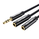 Kép 2/2 - Audio Splitter 3.5mm Male to 2x 3.5mm Female Vention BBSBY 0.3m Black