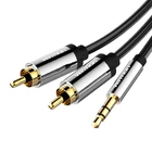 Kép 2/2 - Cable Audio 3.5mm to 2x RCA Vention BCFBI 3m Black