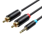 Kép 1/2 - Cable Audio 3.5mm to 2x RCA Vention BCLBI 3m Black