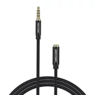 Kép 1/4 - Cable Audio TRRS 3.5mm Male to 3.5mm Female Vention BHCBH 2m Black