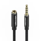 Kép 2/4 - Cable Audio TRRS 3.5mm Male to 3.5mm Female Vention BHCBI 3m Black