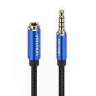 Kép 2/4 - Cable Audio TRRS 3.5mm Male to 3.5mm Female Vention BHCLH 2m Blue