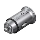 Kép 4/4 - Dual Port Car Charger USB-A, USB-C Vention FFBH0 18/20W Gray