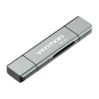 Kép 2/2 - Multifunctional USB2.0 Card Reader Vention CCJH0 Gray