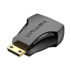 Kép 2/5 - Adapter Mini HDMI Male to HDMI Female Vention AISB0 4K 30Hz (Black)