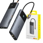 Kép 9/9 - Baseus Adapter Hub 10 az 1-ben USB-C - 2x HDMI, USB-C, 3xUSB-A, RJ45, SD/TF, PD (szürke)