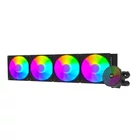 Kép 1/6 - Darkflash Radiant DC-480 ARGB PC vízhűtő, 4x 120x120 (fekete)