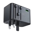 Kép 2/6 - Multifunctional travel wall charger Acefast Z1, 2xUSB-A, 3xUSB-C, GaN, 67W, US/EU/UK/AU (black)