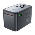 Kép 4/6 - Multifunctional travel wall charger Acefast Z1, 2xUSB-A, 3xUSB-C, GaN, 67W, US/EU/UK/AU (black)