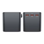 Kép 6/6 - Multifunctional travel wall charger Acefast Z1, 2xUSB-A, 3xUSB-C, GaN, 67W, US/EU/UK/AU (black)