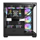 Kép 2/4 - Darkflash DS900 számítógépház (fekete) + 7 ARGB ventilátor